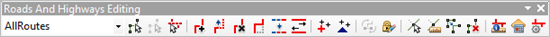 Roads And Highways Editing toolbar Roads And Highways Editing toolbar